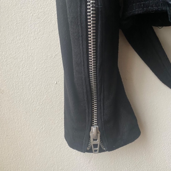 BLANKNYC* Genuine Suede Black Moto Jacket - Picture 6 of 7